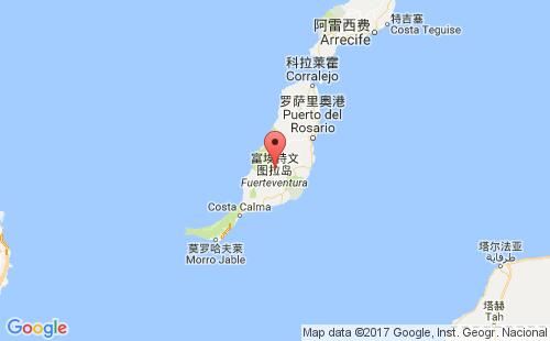 富埃特文圖拉島港口地圖